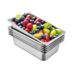 Nerūdijančio plieno gastronominiai indai (GN 1/1), 6 vienetų rinkinys, 19,5 litro talpos