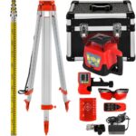 Automatinis savaime išsilyginantis rotacinis lazerinis nivelyras su 5 m liniuote ir stovu, 500 m