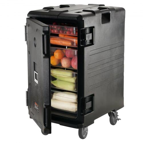 de2FSPBW120-A120LNMK6V02Fgoods_img-v12Finsulated-food-pan-carrier-m100-1.2.jpg Termoizoliacinis maisto konteineris ant ratukų, 120 L (645 x 440 x 910 mm), juodas - Image 1