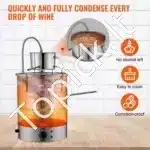 Įvairių stipriųjų gėrimų ir vandens distiliatorius 50 L – Nerūdijančio plieno elektrinė distiliavimo sistema - Image 3