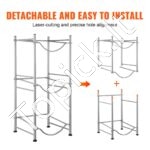 3 pakopų vandens butelių laikiklis, sidabrinis, 3 buteliams. - Image 7