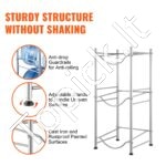 3 pakopų vandens butelių laikiklis, sidabrinis, 3 buteliams. - Image 6