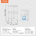 3 pakopų vandens butelių laikiklis, sidabrinis, 3 buteliams. - Image 4