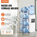 4 lygių vandens butelių stovas, skirtas 4 buteliams, juodas - Image 8