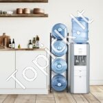 4 lygių vandens butelių stovas, skirtas 4 buteliams, juodas - Image 2