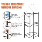 Vandens ąsočio laikiklis, vienos eilės, 3 buteliai, juodas. - Image 5