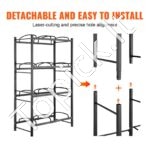 4 lygių dviejų eilių vandens butelių stovas, skirtas 8 buteliams, juodas - Image 6