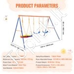 Metalinės kiemo sūpynės 3 in 1  iki 275 kg - Image 6