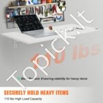 Sienoje montuojamas plaukiojantis sulankstomas stalas 110x46 cm - Image 7