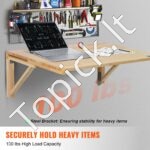 Sienoje montuojamas plaukiojantis sulankstomas stalas 80x60 cm - Image 7