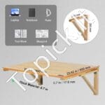 Sienoje montuojamas plaukiojantis sulankstomas stalas 80x60 cm - Image 5