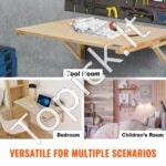 Sienoje montuojamas plaukiojantis sulankstomas stalas 80x60 cm - Image 4