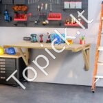 Sienoje montuojamas plaukiojantis sulankstomas stalas 80x60 cm - Image 2