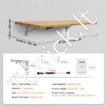 Sienoje montuojamas plaukiojantis sulankstomas stalas 120x50 cm - Image 3