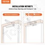 Automatinis durų užraktas, 150 kg, su aliuminio korpusu, juodas - Image 9