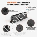 Automatinis durų užraktas, 150 kg, su aliuminio korpusu, juodas - Image 7