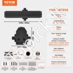 Automatinis durų užraktas, 150 kg, su aliuminio korpusu, juodas - Image 4