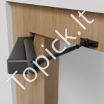 Automatinis durų užraktas, 150 kg, su aliuminio korpusu, juodas - Image 3