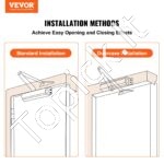 Automatinis durų užraktas, 150 kg, su aliuminio korpusu, sidabrinis - Image 9