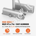 Automatinis durų užraktas, 150 kg, su aliuminio korpusu, sidabrinis - Image 6