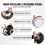 Aštuonkampis Softbox fotostudijos rinkinys 88cm - Image 4