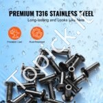 101 vnt. T316 nerūdijančio plieno apsauginės įvorės 3,2 mm, juodos, su grąžtu - Image 6