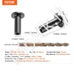 101 vnt. T316 nerūdijančio plieno apsauginės įvorės 3,2 mm, juodos, su grąžtu - Image 3