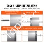 121 vnt. T316 nerūdijančio plieno apsauginės įvorės 4–4,8 mm vielos lynams, su grąžtu - Image 5