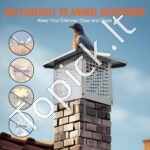 Dūmtraukio dangtelis 33 x 23 cm, nerūdijančio plieno, sidabrinis, lengvai nuverčiamas. - Image 5