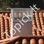 Dūmtraukio dangtelis 33 x 23 cm, nerūdijančio plieno, sidabrinis, lengvai nuverčiamas. - Image 2