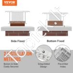 Kaminų dangtelis 228,6 x 228,6 mm, 304 nerūd. plieno, sidabrinis, lengvas montavimas. - Image 8