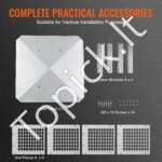 Kaminų dangtelis 228,6 x 228,6 mm, 304 nerūd. plieno, sidabrinis, lengvas montavimas. - Image 4