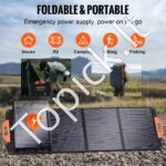 Monokristalinės saulės baterijos 120W sulankstomas ETFE saulės įkroviklio rinkinys - Image 7