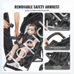 Vaikiškas vežimėlis su reguliuojama nugaros atrama, juodas - Image 7