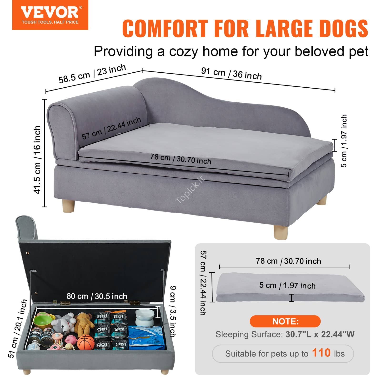 de_BYCWSFBYZFXDZO5OOV0_original_img-v1_pet-sofa-f1 Augintinių sofa/lova iki 50 kg 91x58x42 cm - Image 2