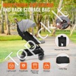 Kūdikių vežimėlis su 95°-175° atlošu, tamsiai pilkas. - Image 4