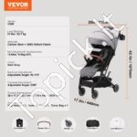 Kūdikių vežimėlis su 95°-175° atlošu, juodas. - Image 3