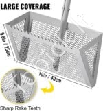 Vejos/smėlio grėblys iš aliuminio ir nerūdijančio plieno 130 x 40 x 25 cm - Image 2