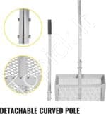 Vejos/smėlio grėblys iš aliuminio ir nerūdijančio plieno 130 x 40 x 25 cm - Image 5