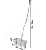 Vejos/smėlio grėblys iš aliuminio ir nerūdijančio plieno 130 x 40 x 25 cm - Image 8