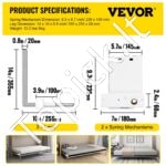 „Murphy“ spyruoklių mechanizmas, karališkos lovos (horizontalus), baltas. - Image 4