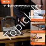 Grąžtų rinkinys 101 vnt. su dėklu, įvairiems tikslams - Image 8