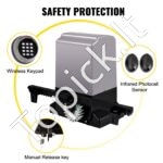 Stumdomų vartų atidarytuvas 1800 KG, 7 m,  nuotolinis ir APP valdymas - Image 3