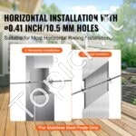 51 vnt. 3,2 mm kabelių turėklų rinkinys su juodu įtempikliu, skirtas 1,04 cm stulpams - Image 7