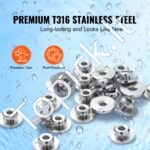 51 vnt. 3,2 mm kabelių turėklų rinkinys su juodu įtempikliu, skirtas 1,04 cm stulpams - Image 6