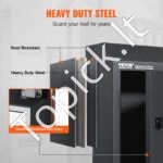 Įmontuojama pašto dėžutė 305 x 155 x 360 mm, tamsiai pilka, su kodine spyna - Image 6