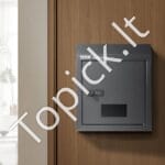 Įmontuojama pašto dėžutė 305 x 155 x 360 mm, tamsiai pilka, su kodine spyna - Image 2