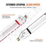 130W CO2 lazerio vamzdis 65 in / 1650 mm Borosilikatinio stiklo lazerinio pjaustytuvo vamzdis - Image 4