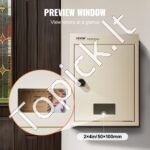 Sieninė pašto dėžutė 31,8 x 16 x 43 cm, su kodiniu užraktu, smėlio spalvos - Image 4