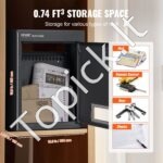 Sieninė pašto dėžutė 31,8 x 16 x 43 cm, su kodiniu užraktu, juoda - Image 7